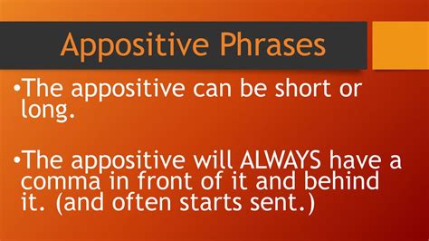 Appositive Phrases Ppt Download