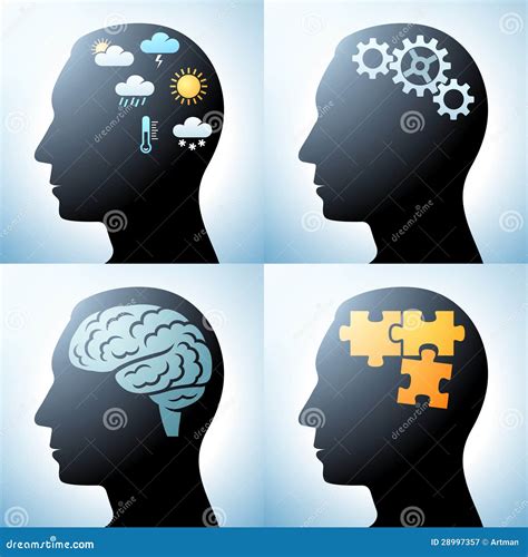 Human Head With Brain Concepts Stock Vector Illustration Of Cerebrum