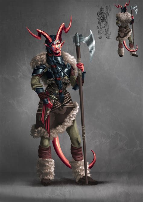 Male Tiefling Barbarian