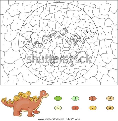 Color By Number Educational Game Kids Stock Vector (Royalty Free ...