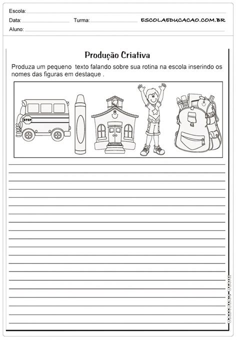 Atividade De Produção De Texto 5 Ano Texto Exemplo