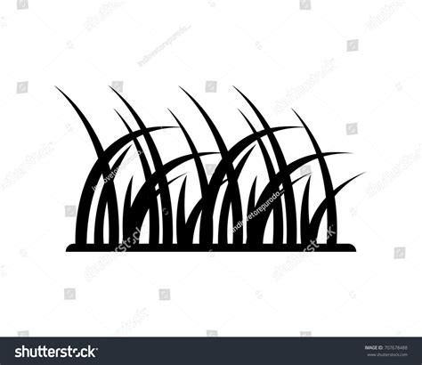 Black Grass Silhouette Stock Vector 707678488 Shutterstock