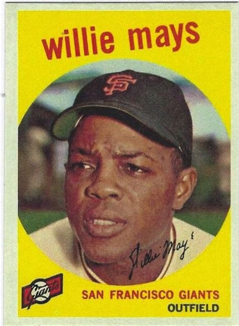 A Baseball Card With An Image Of Willie Mays