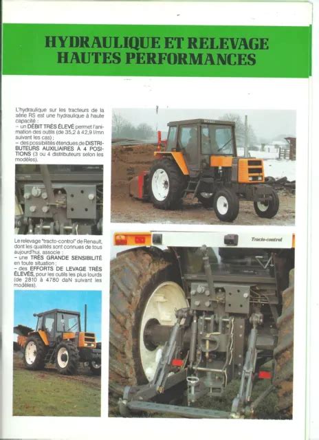 Brochure Prospectus Prospekt Tracteurs Renault S Rie Rs Eur