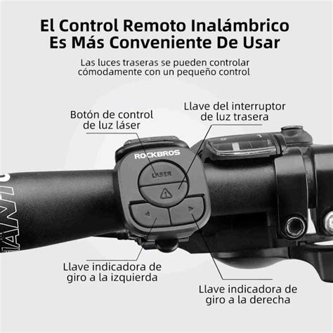 Ripley Luz Trasera Para Bicicleta Rockbros Con Control Remoto