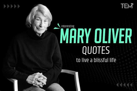 Mary Oliver Quotes To Live A Blissful Life