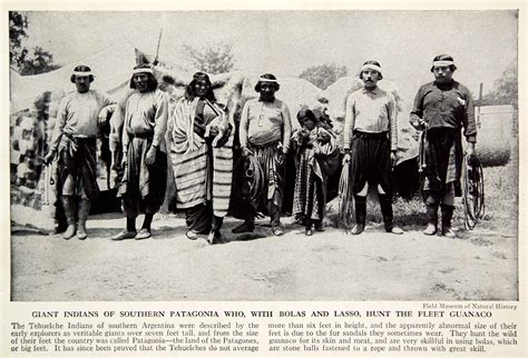 1938 Print Portrait Tehuelche Indigenous Peoples Patagonia Hunters Bol ...