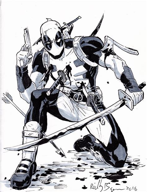 Deadpool By Reillybrown Deadpool Comic Deadpool Drawing Deadpool Art