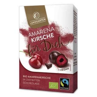 Landgarten Amarenakirschen in Zartbitterschokolade 100g vegan günsti