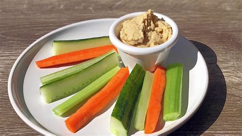 Hummus With Veggie Sticks Youtube