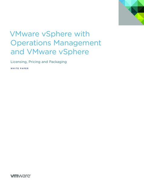 Pdf Vmware Vsphere With Operations Management And Vmware