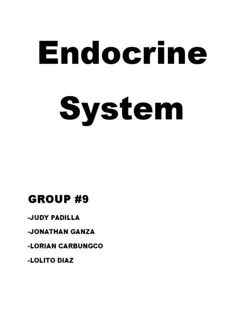 Endocrine System: Group #9 | PDF | Endocrine System | Hormone