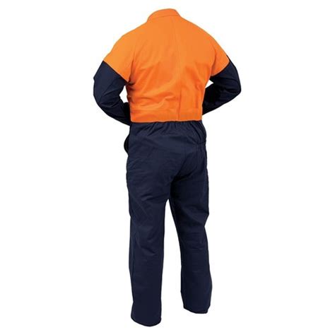 Bison Workzone Overalls Day Only Cotton Zip Brita Safety