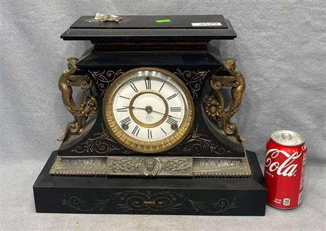 Antique Ansonia Cast Iron Mantle Clock Dixon S Auction At Crumpton