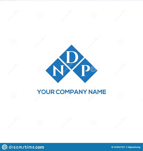 Design Do Logotipo Da Letra Ndp Em Fundo Preto Conceito De Logotipo De