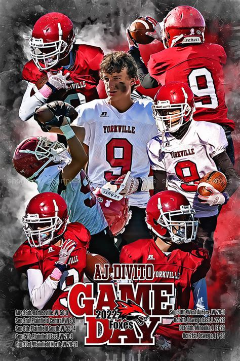 2022 AJ Divito Football Game Day Poster Shortpics