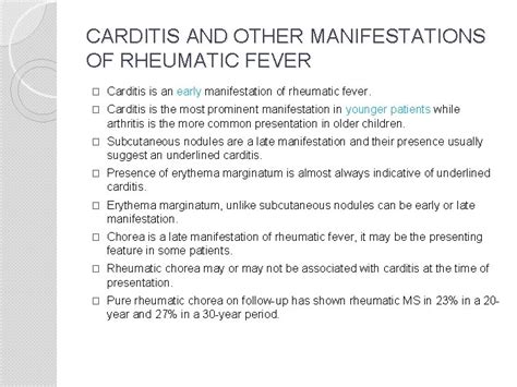 Diagnosis And Management Of Rheumatic Fever By Dr