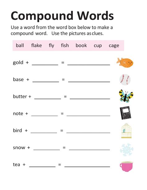 Compound Nouns Worksheets