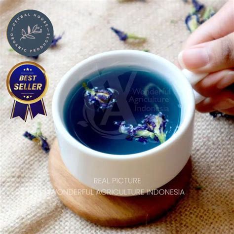 Jual Teh Biru Bunga Telang Gram Organic Butterfly Pea Tea Shopee