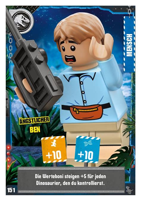 Nummer I Ngstlicher Ben I Lego Jurassic World Tcg Blue Ocean