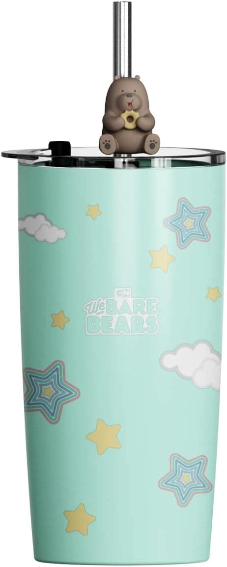 Buy Miniso We Bare Bears Grizzly Stainless Steel Tumbler With Lid And