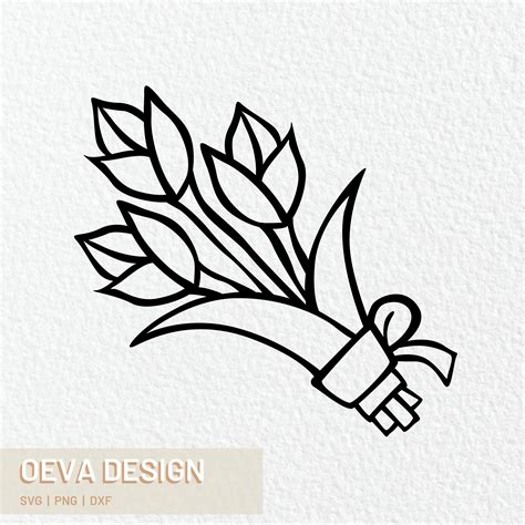 Blumenstrau Svg Blumen Svg Tulpen Svg Png Dxf Cut Datei Blumenschnitt