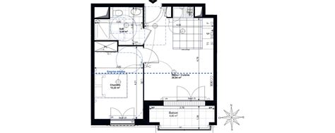 Plan Appartement T2 De 38 10 M² Neuf à Aubervilliers Résidence « Les