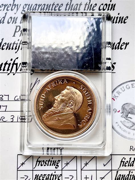 Krugerrand 1987 GRC 1oz Gold Proof SAGCE PoV 97