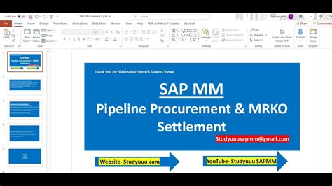 Sap Mm Pipeline Procurement Process And Mrko Settlement Explanation For