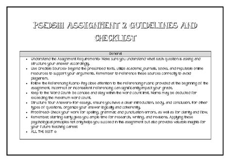 Psed5111 Assignment 2 Psed5111 Assignment 2 Guidelines And Checklist