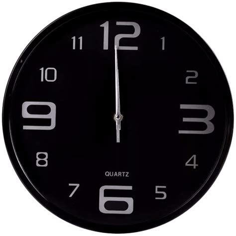 Reloj De Pared Econ Mico Negro Con Segundero X X Cm En