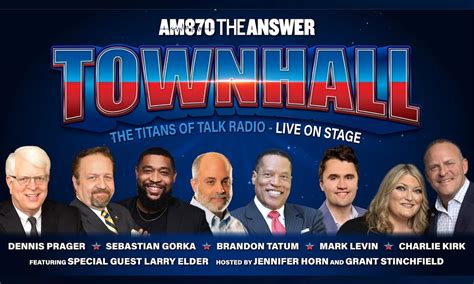 Am870 The Answer Townhall Featuring Dennis Prager Sebastian Gorka