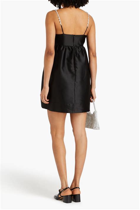 Sandro Crystal Embellished Satin Mini Dress The Outnet