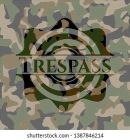 Trespass On Camouflaged Texture Vector Illustration Stock Vector