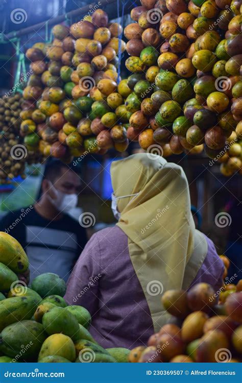 Traditional Market in Berastagi Area, Indonesia that Sells Fresh Fruit ...