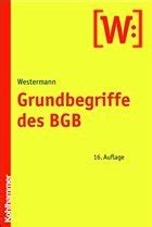 Grundbegriffe Des Bgb Von Harm Peter Westermann Bei B Cher De Bestellen