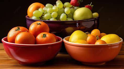 Three Bowls Filled With Citrus Background Picture Of Fruit Bowls