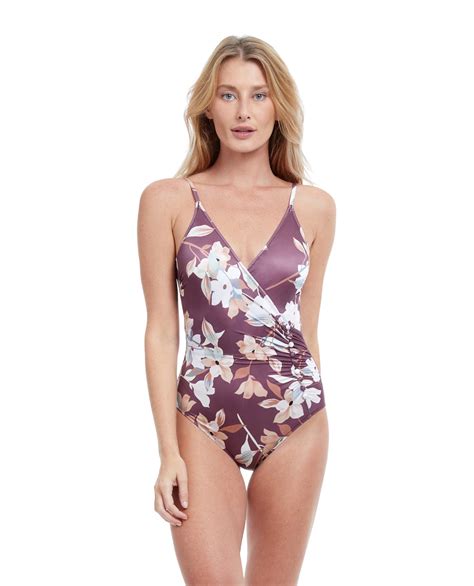 Gottex Classic Amore V Neck Surplice One Piece Swimsuit One Piece