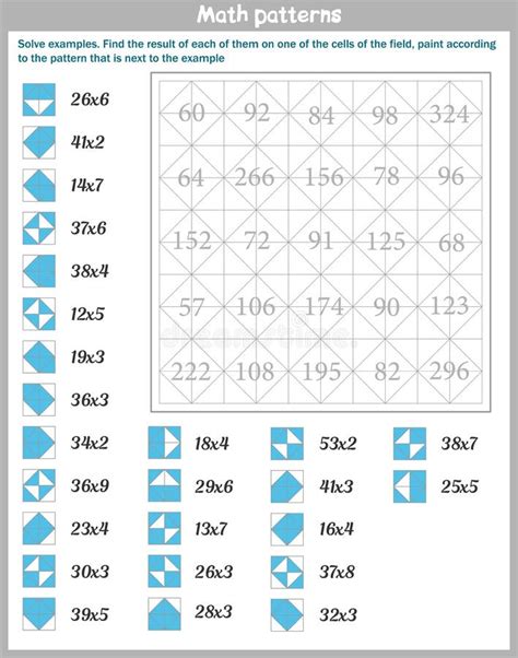 Mathematical Patterns Worksheet Solve Examples Mathematical Patterns