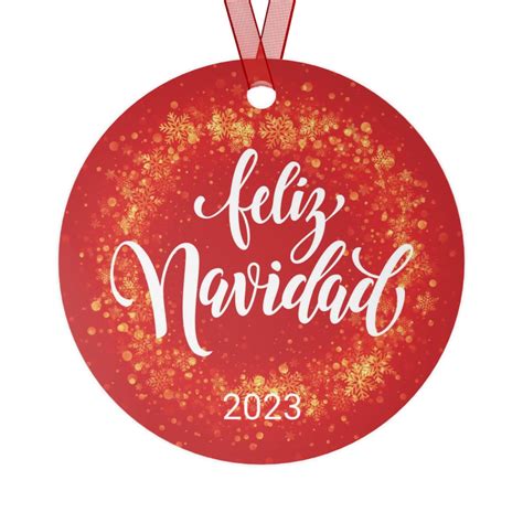 Feliz Navidad Metal Ornament Feliz Navidad Ornament Christmas - Etsy