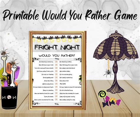 Halloween Would You Rather Printable Game Printable Party - Etsy