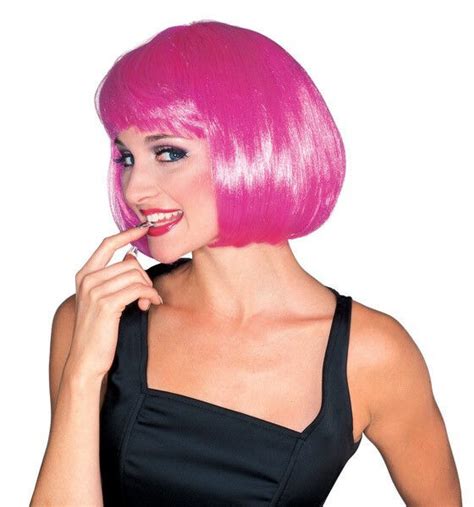 Rubies Super Model Hot Pink Deluxe Wig New Washable Ebay