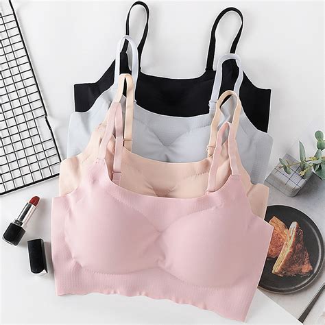 Momo Ice Silk Underwear Seamless Bra Bralette Wireless Plus Size Sexy Women Sports Lingerie Bras