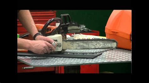 How To Tension The Chain On A Chainsaw Youtube