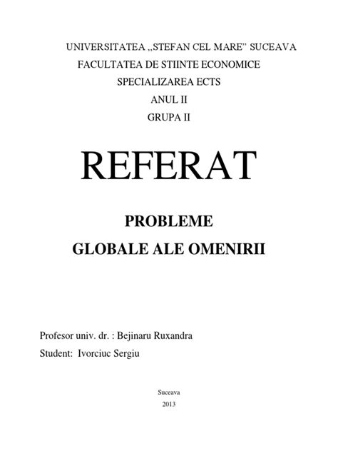 PDF Probleme Globale Ale Omenirii DOKUMEN TIPS