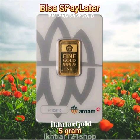 Jual Emas Batangan Antam 5 Gram Certi Eye Logam Mulia LM Asli Antam