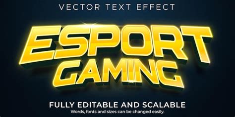 Premium Vector Esport Gaming Editable Text Effect Sport And Lights