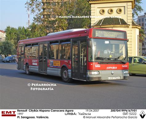 Renault CityBús Hispano Carrocera Agora EMT 5222 Autobuses