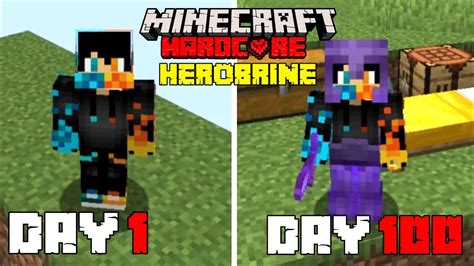 I Survived 100 Days As HEROBRINE In Hardcore Minecraft Hindi YouTube