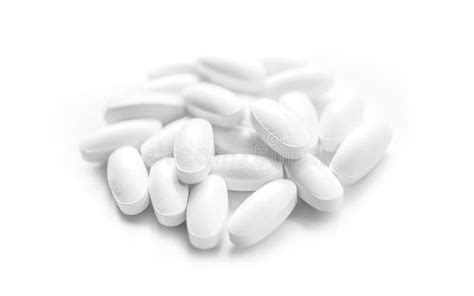 White Medicine Tablets In Selective Focus Stock Photo Image Of Drug